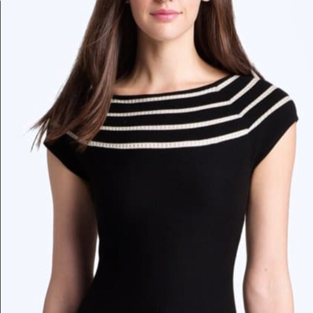 NWT Black Stripe KATE SPADE NY AMALIA Dress Sz.L